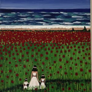 With Mom in Blooming Poppies